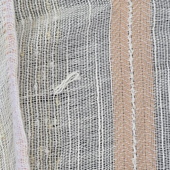 Style Collective Cardigan Cream Preppy Stripe Flowy Open Front Womens ONE SIZE - Picture 7 of 7